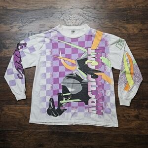 Vintage 90s Arctic Cat Arcticwear EXT Snowmobile Graphic Longsleeve Shirt 2XL